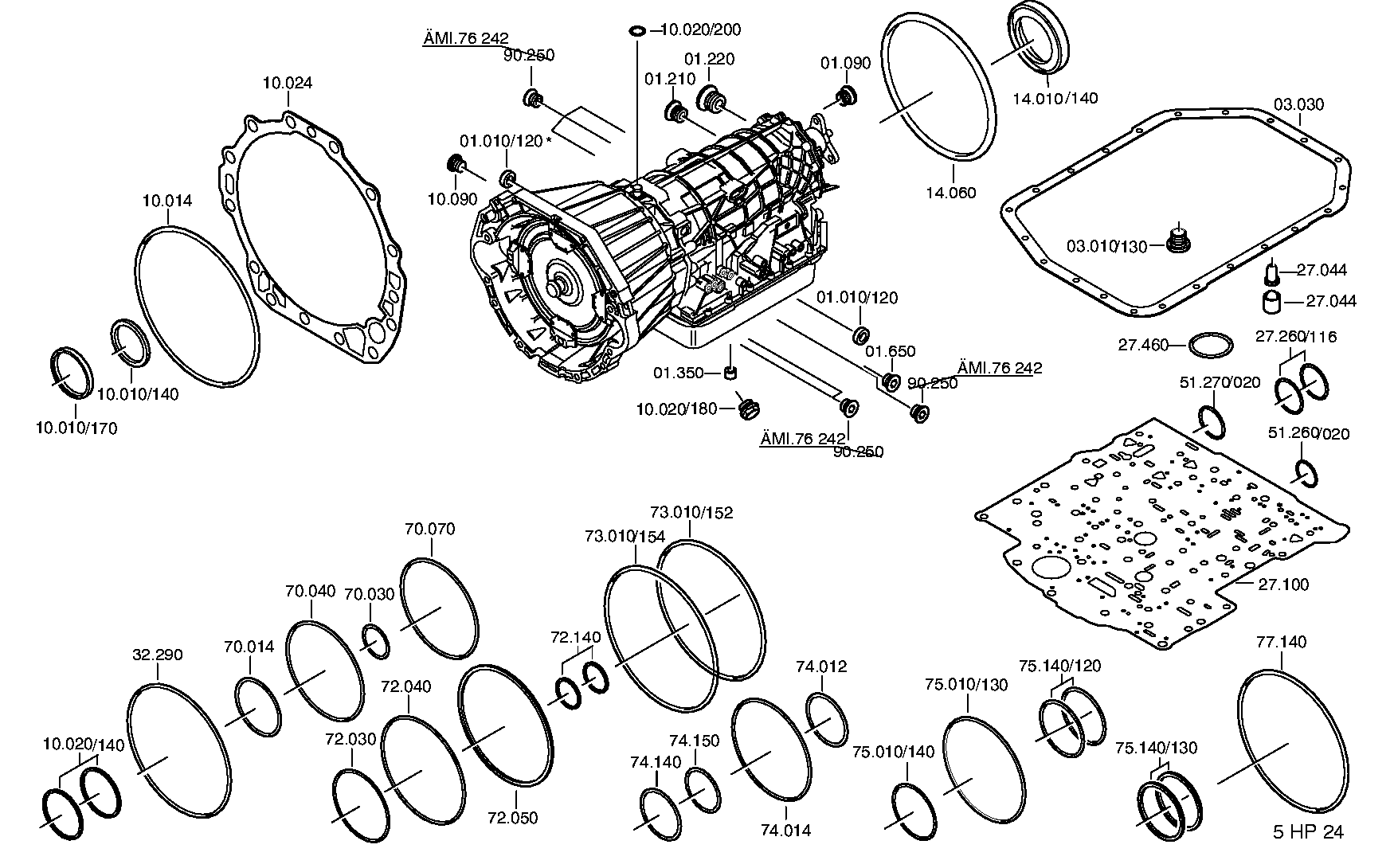 Комплект уплотнений 1058298022 ZF
