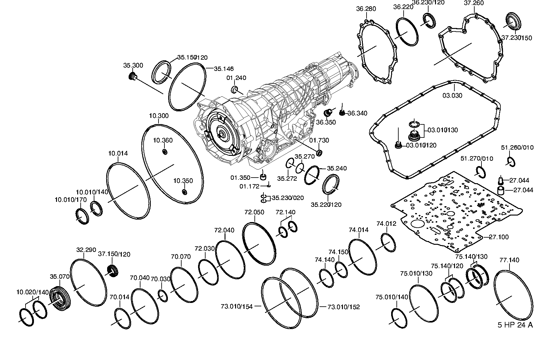 Комплект уплотнений 1058298023 ZF