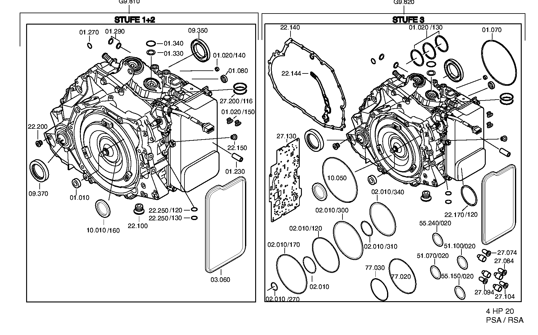 Комплект уплотнений 1019298018 ZF