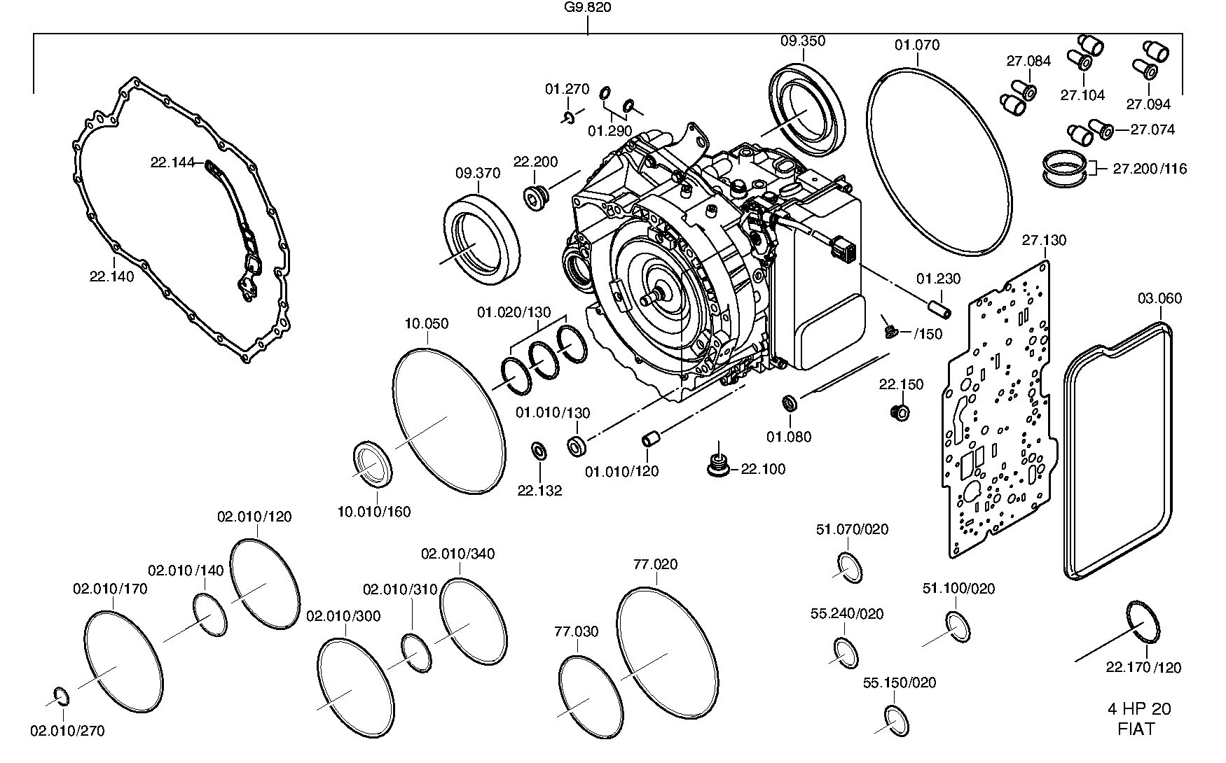 Комплект уплотнений 1019298012 ZF