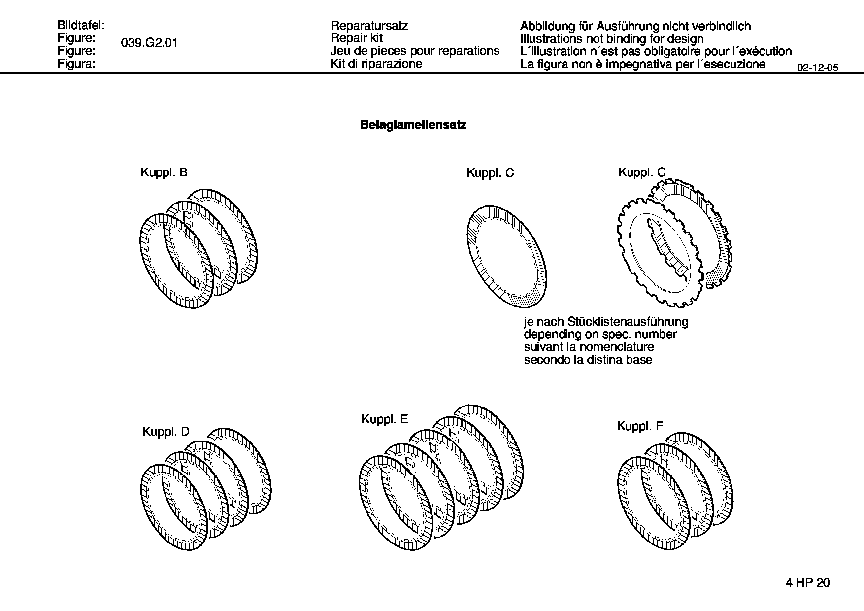 LIN.CLUTCH DISC 1019298016 ZF