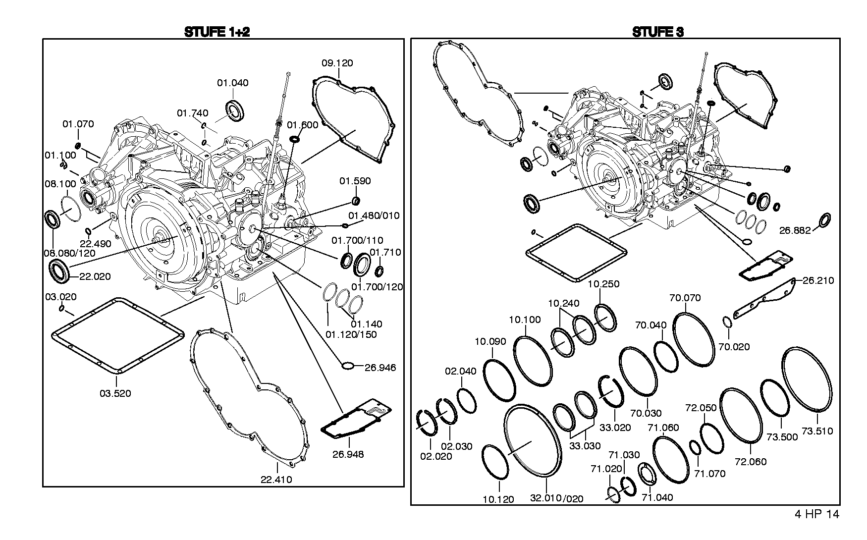 Комплект уплотнений 1036298914 ZF