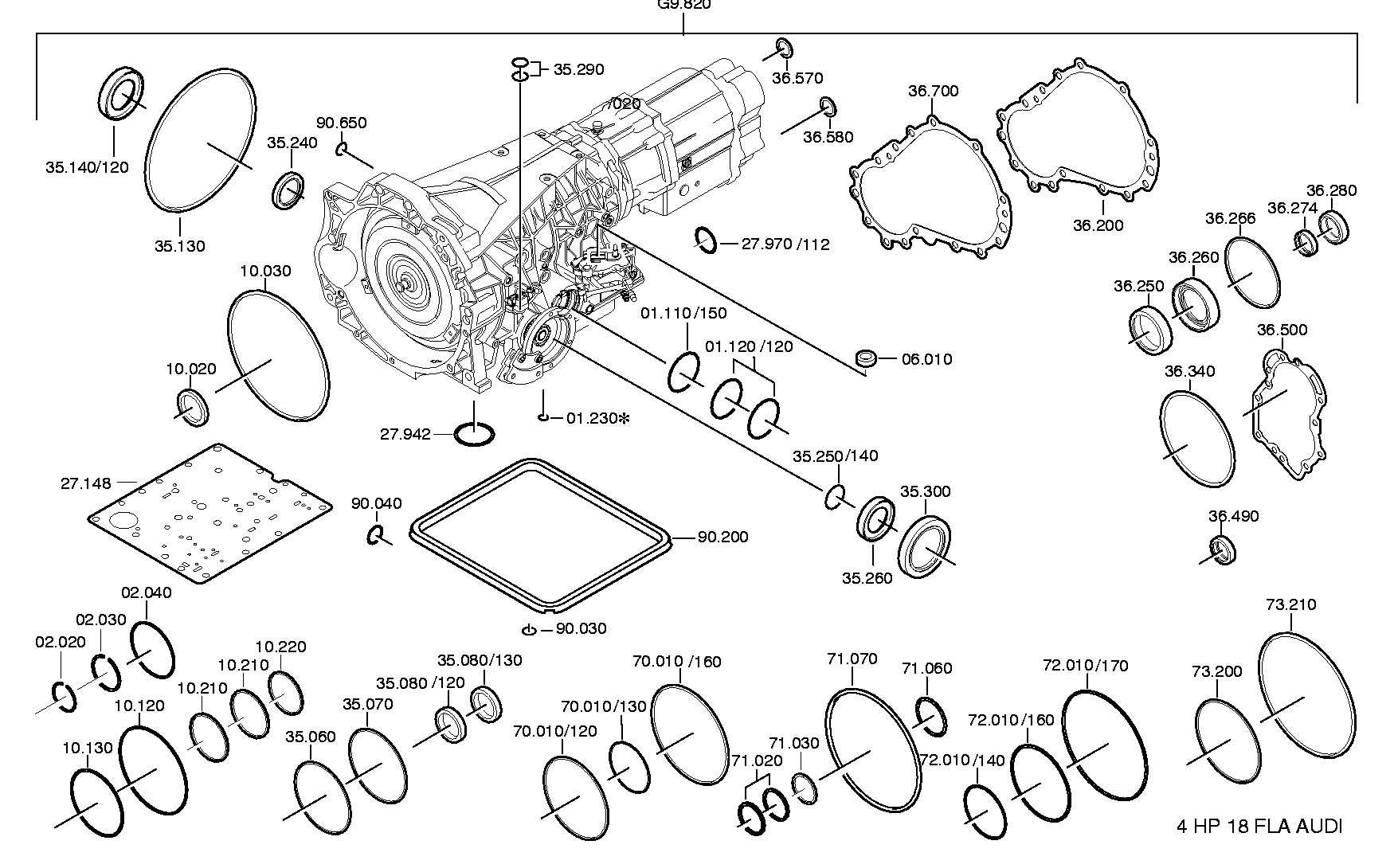 Комплект уплотнений 1050298041 ZF