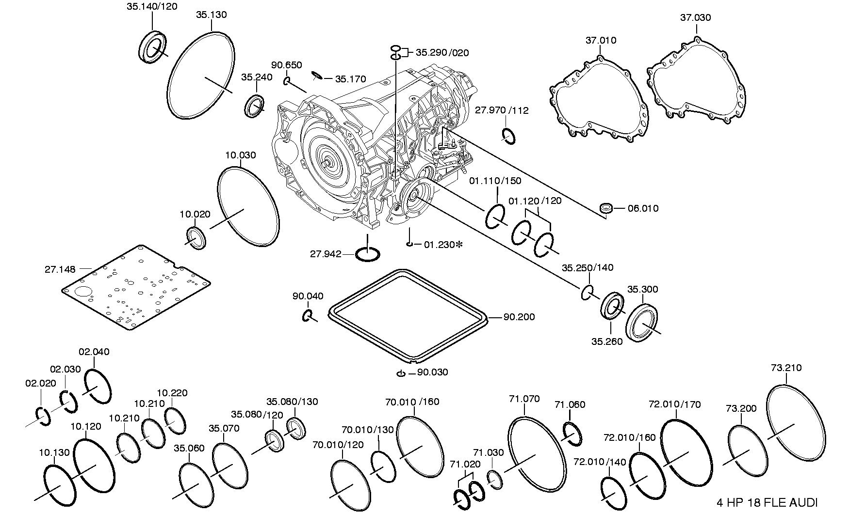 Комплект уплотнений 1050298042 ZF