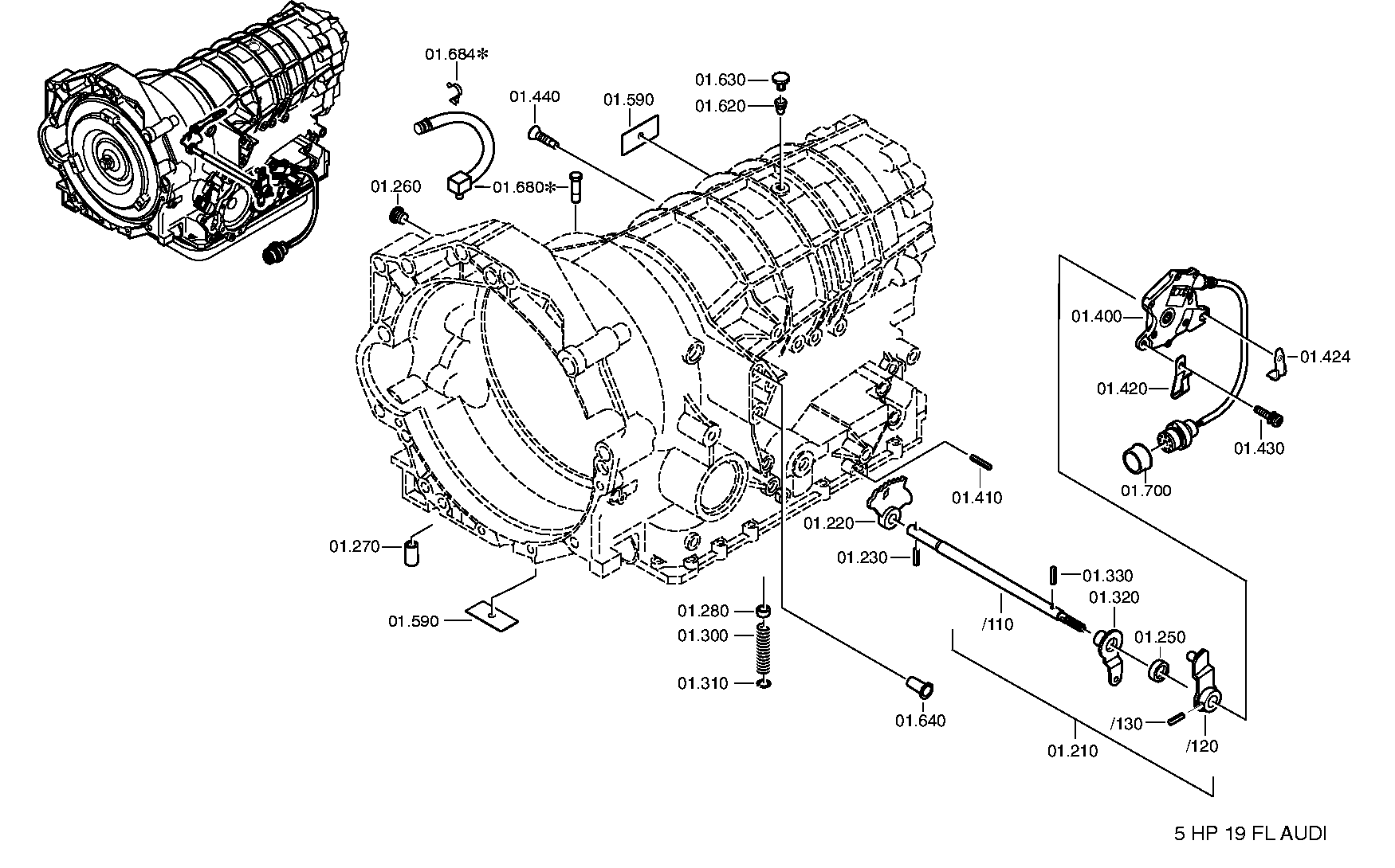 Корпус коробки передач 1060301107 ZF