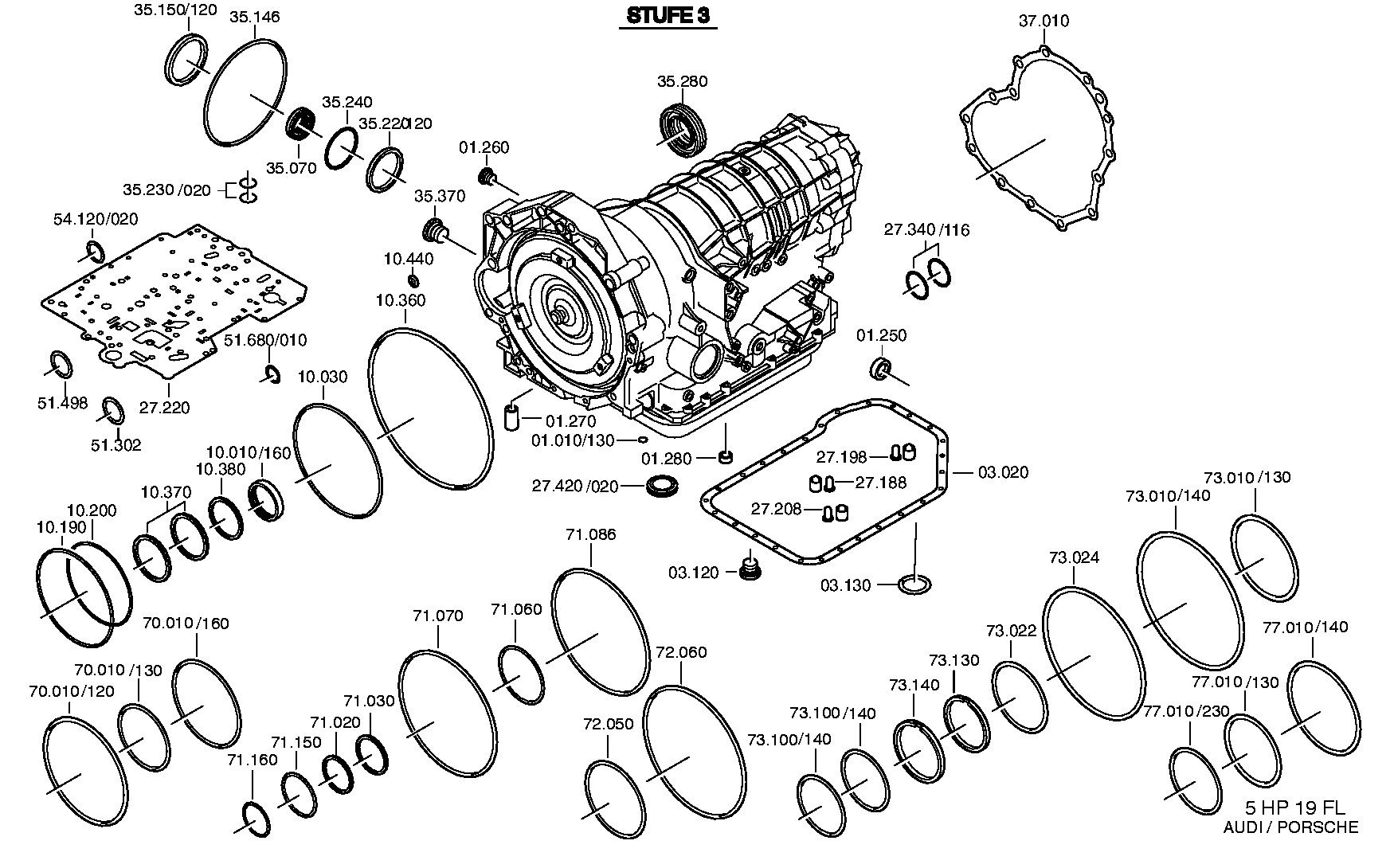 Комплект уплотнений 1060298032 ZF