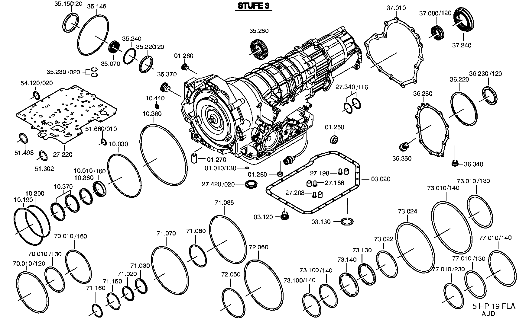 Комплект уплотнений 1060298031 ZF
