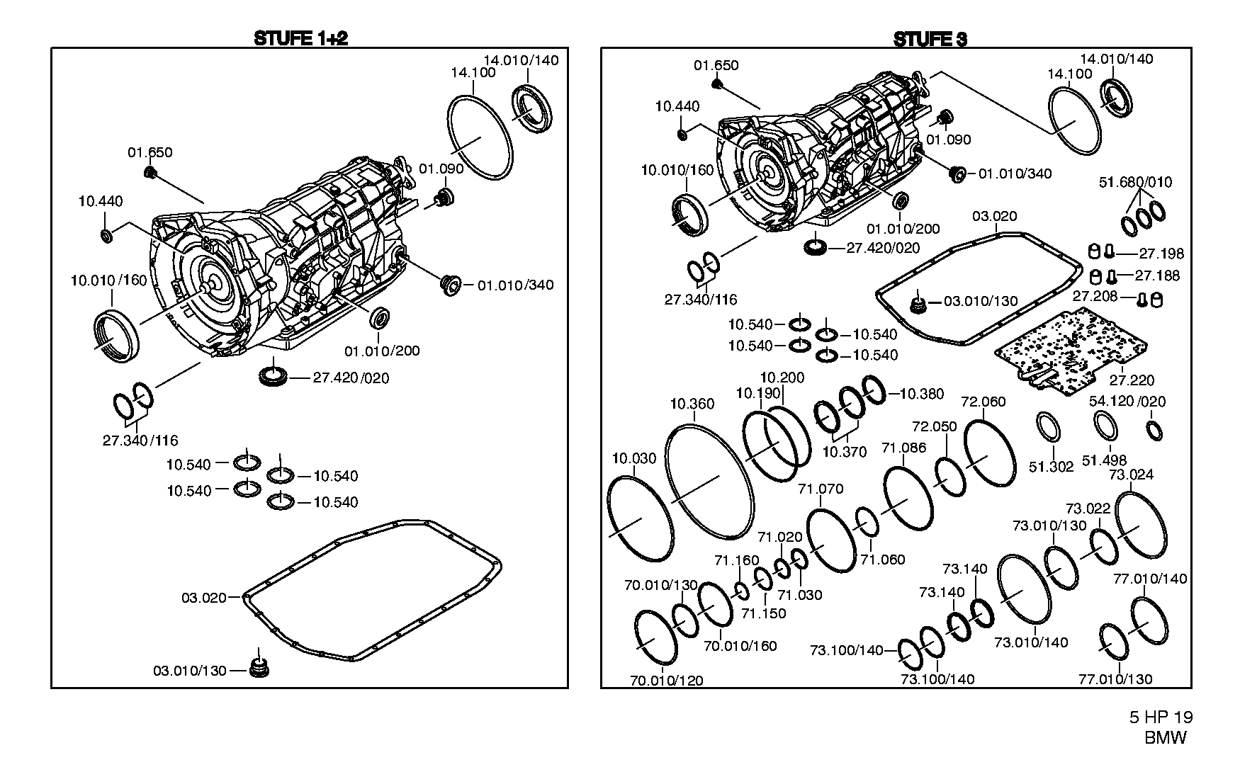 Комплект уплотнений 1060298010 ZF