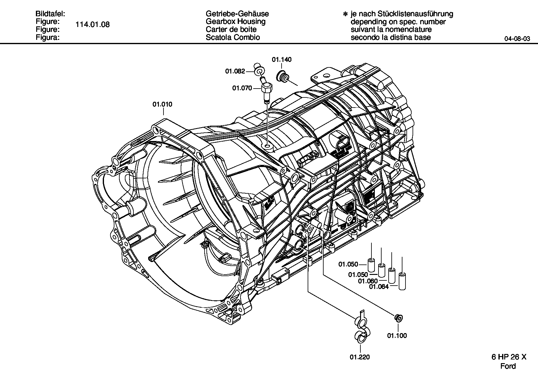 Корпус коробки передач 1068301203 ZF