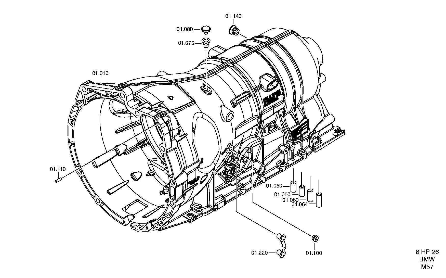 Корпус коробки передач 1068301157 ZF