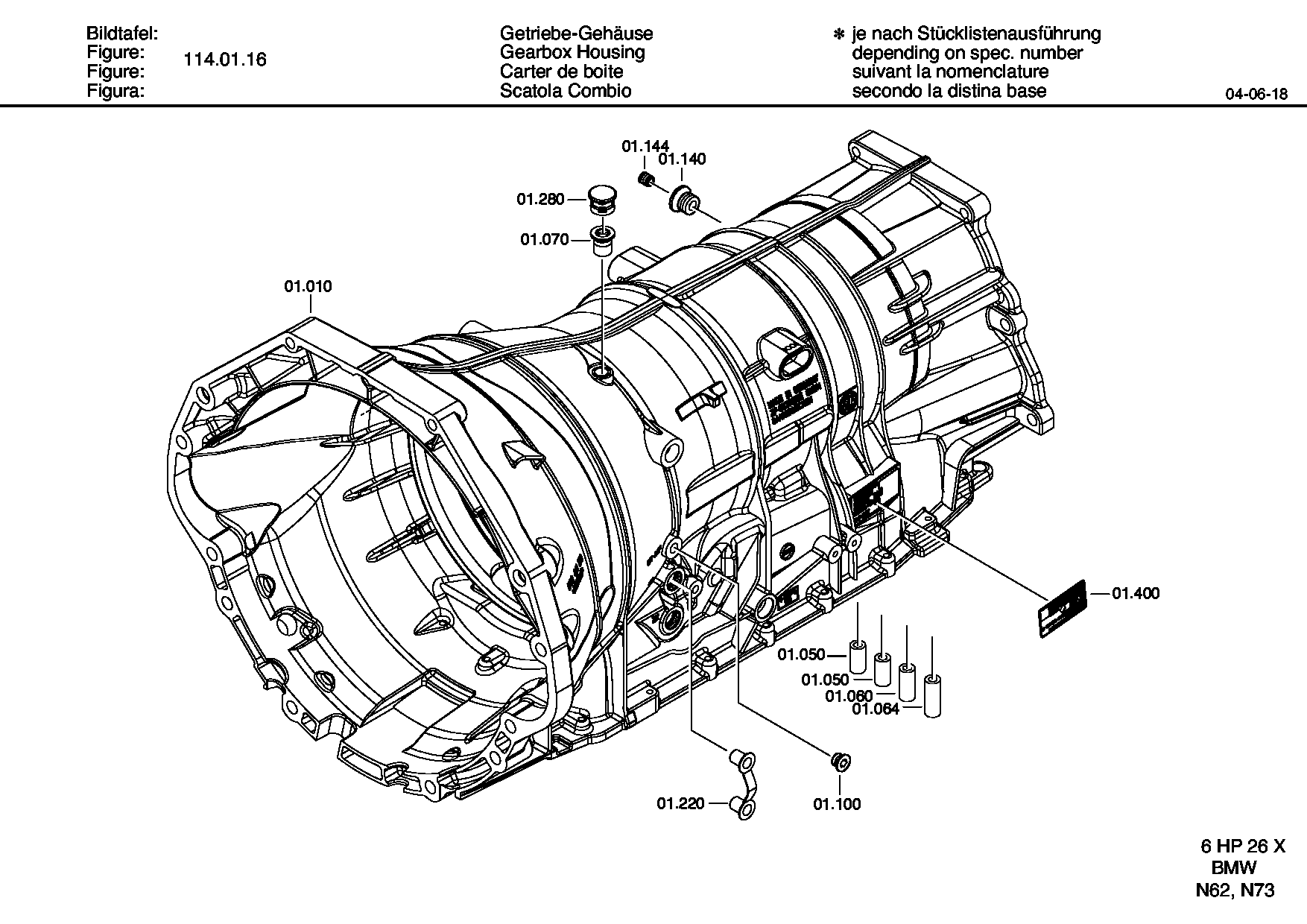 Корпус коробки передач 1068301173 ZF