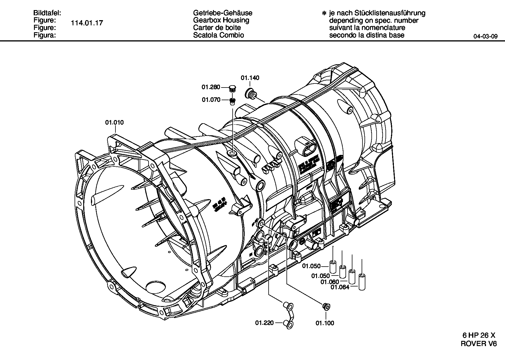 Корпус коробки передач 1068301306 ZF