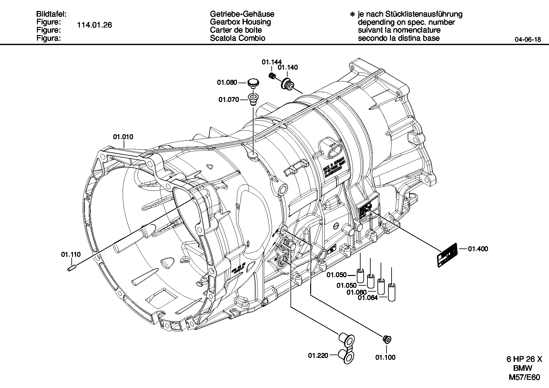 Корпус коробки передач 1068301273 ZF