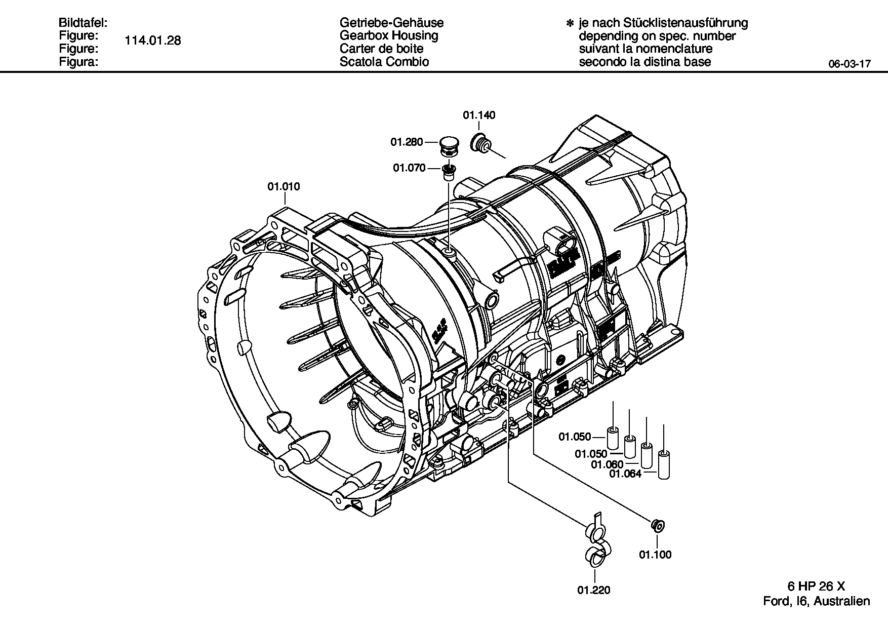Корпус коробки передач 1068301260 ZF