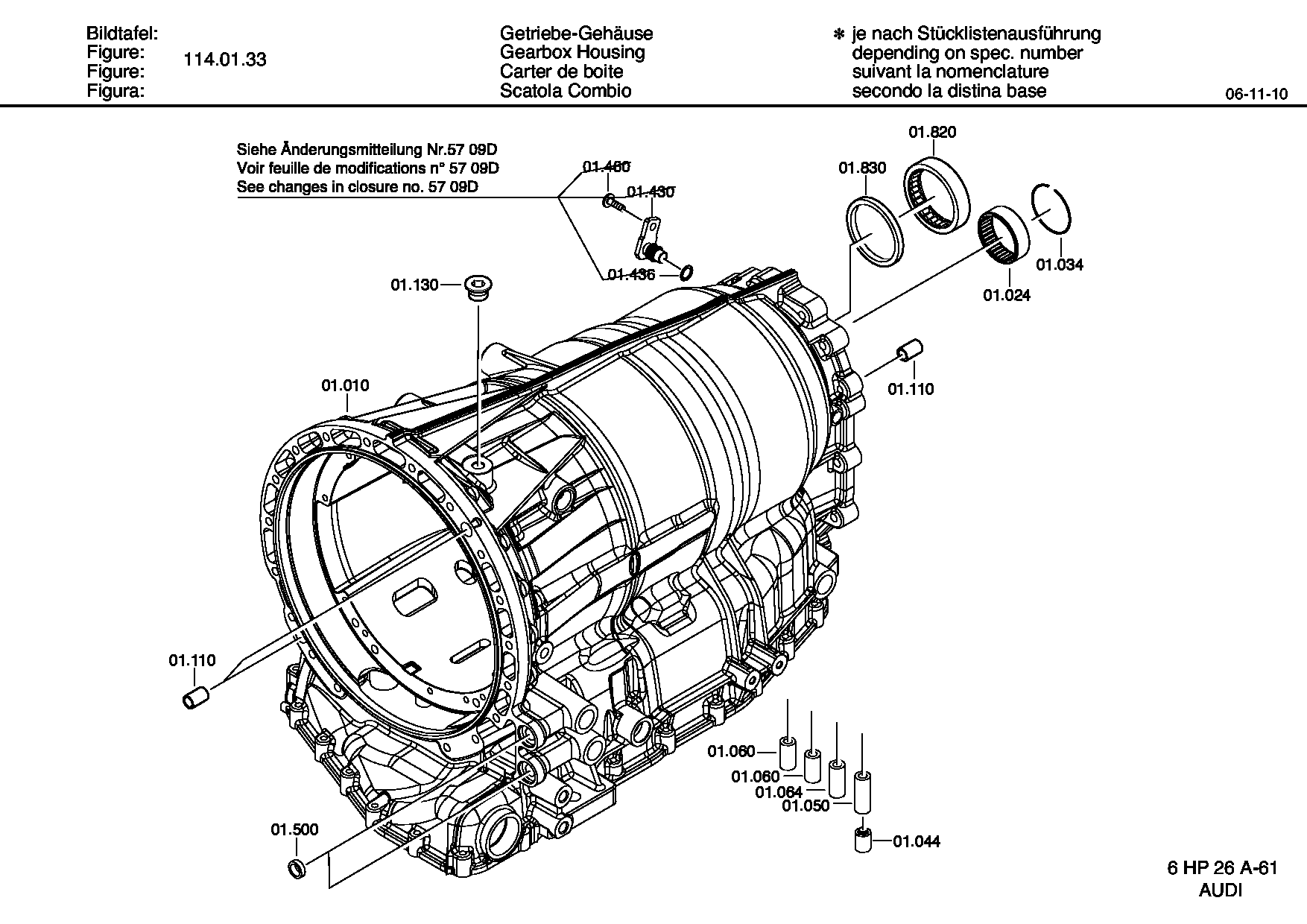 Корпус коробки передач 1068301267 ZF