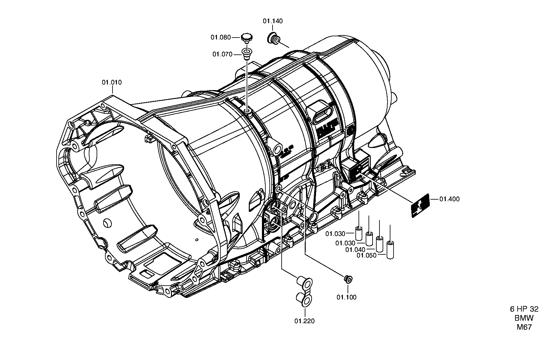 Корпус коробки передач 1070301062 ZF