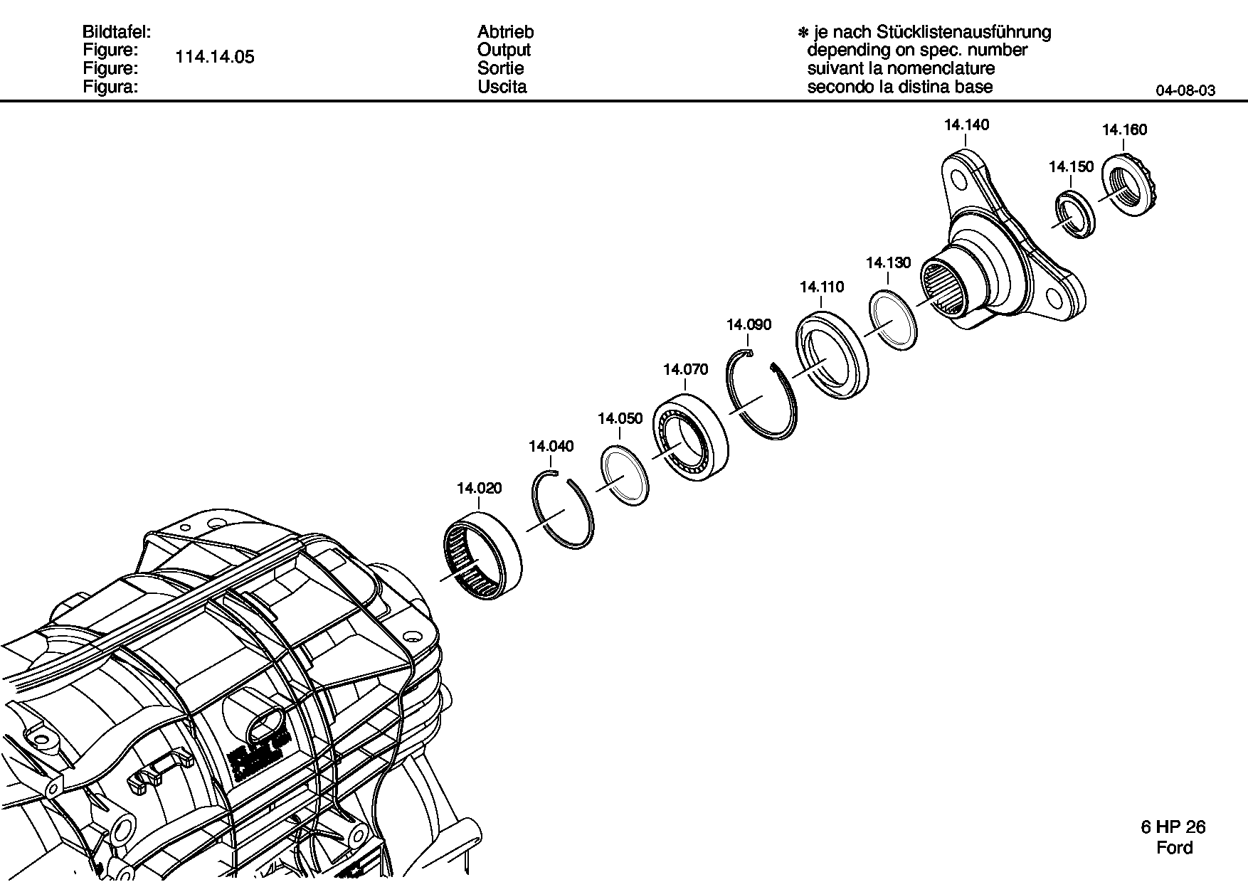 Фланец выходного вала 1068314072 ZF