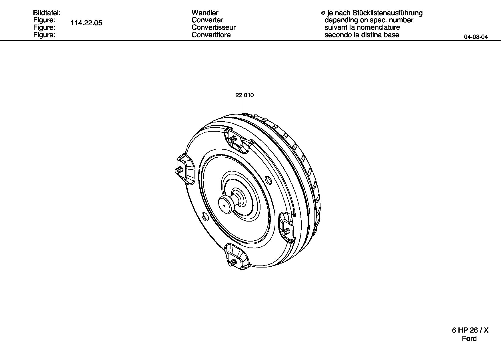 Гидротрансформатор 4168028645 ZF