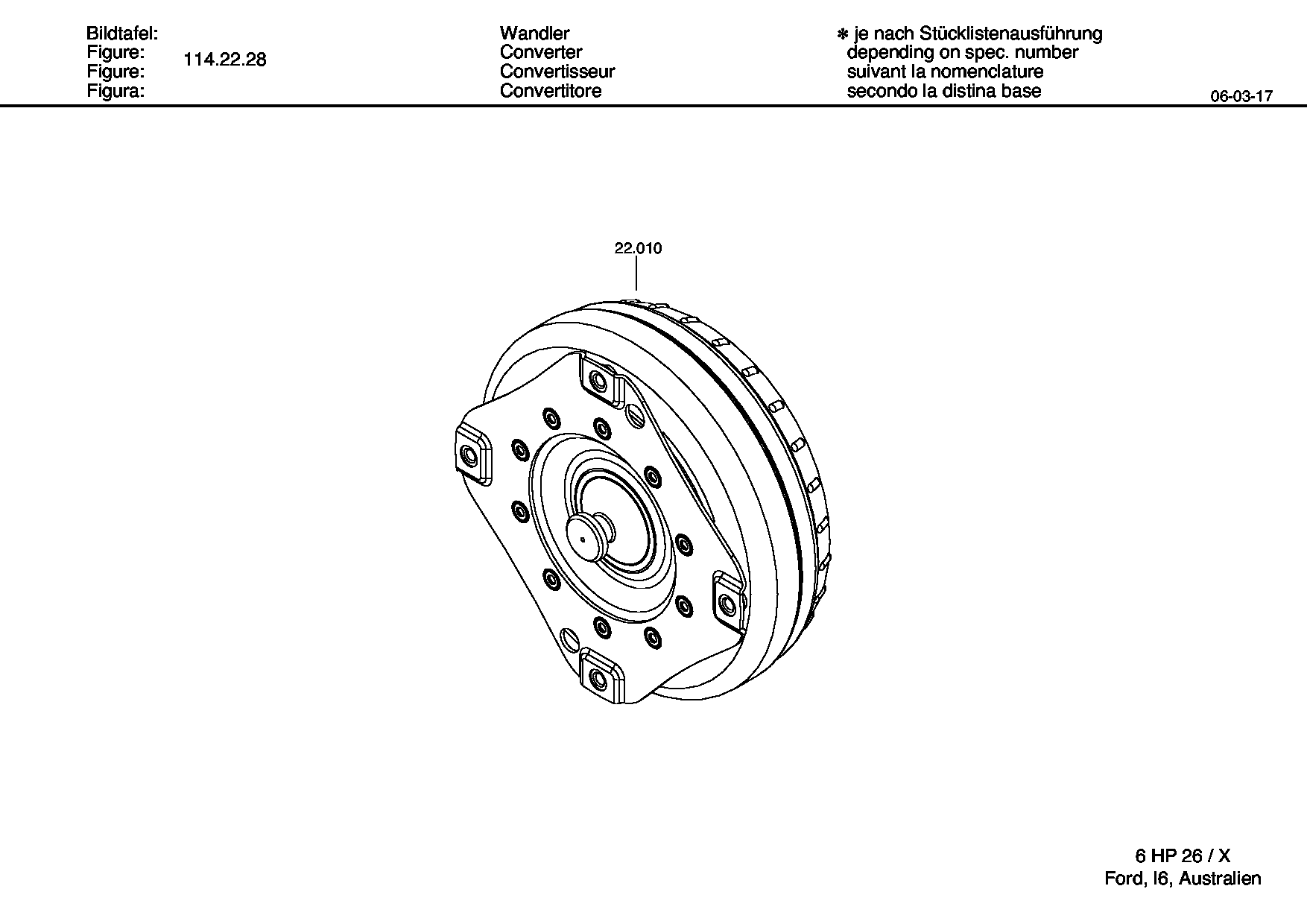 Гидротрансформатор 4168028638 ZF
