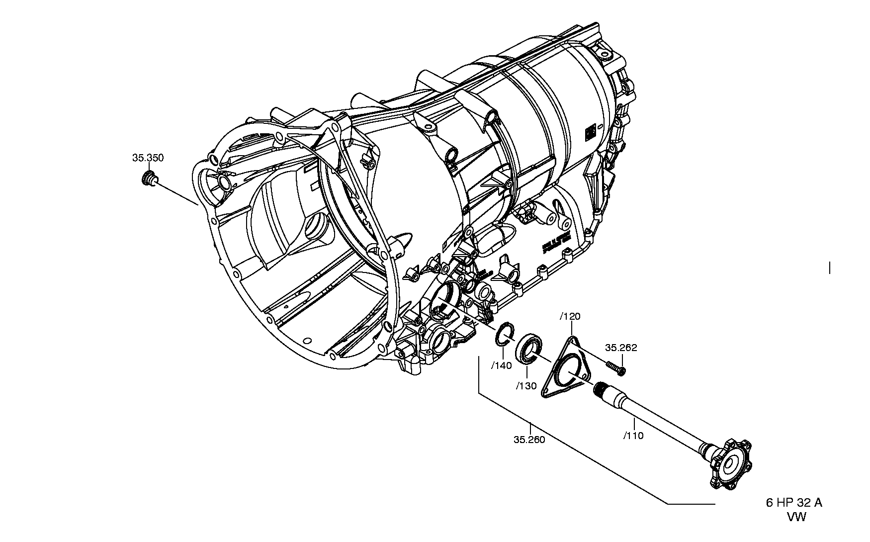 FLANGE SHAFT 1070335035 ZF