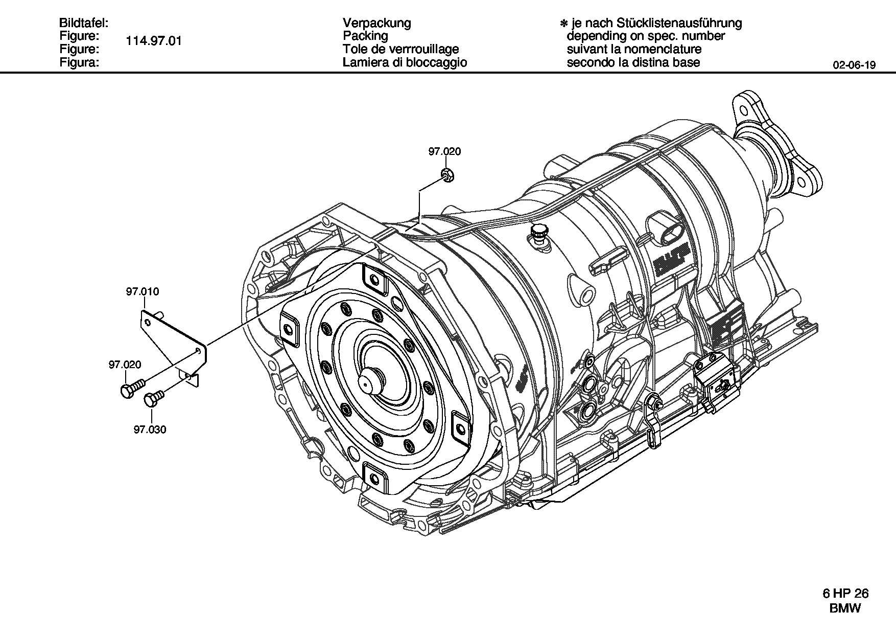 Болт с шестигранной головкой 0636010084 ZF