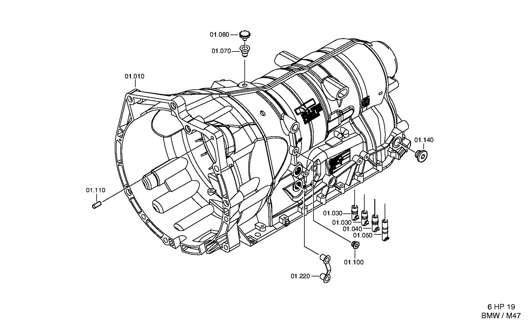 Корпус коробки передач 1071301113 ZF
