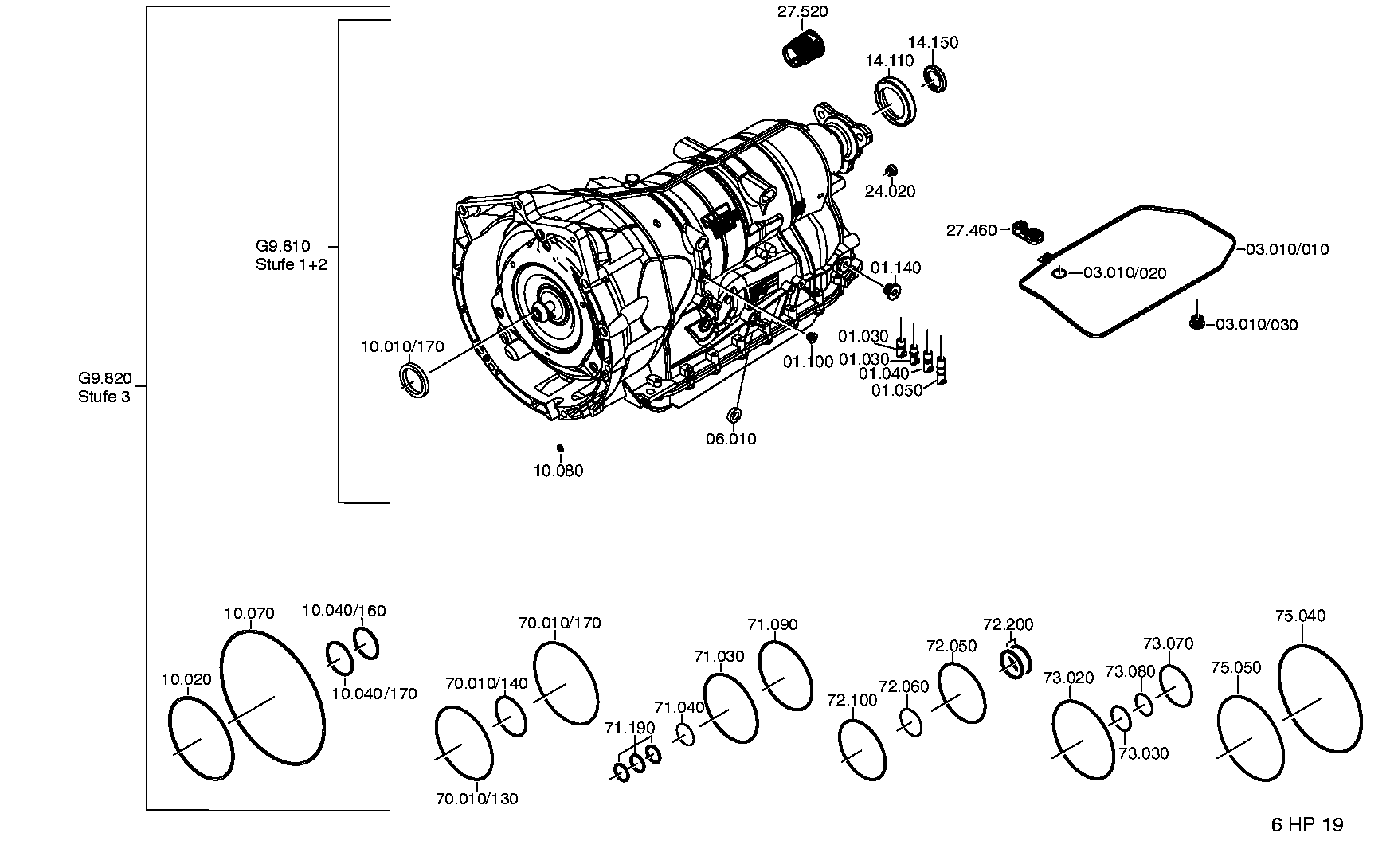 Комплект уплотнений 1071298006 ZF