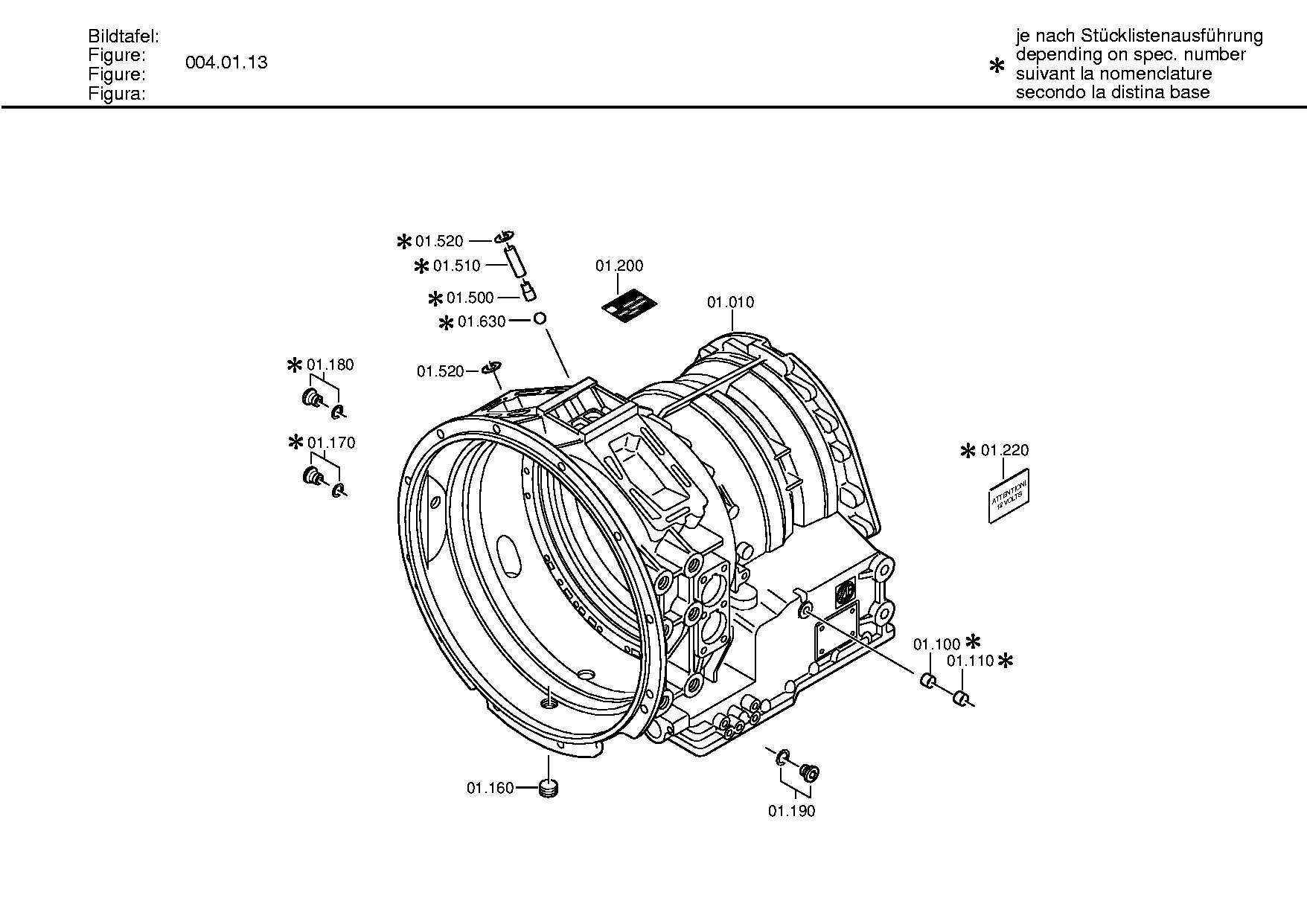Болт с шестигранной головкой 0636021012 ZF