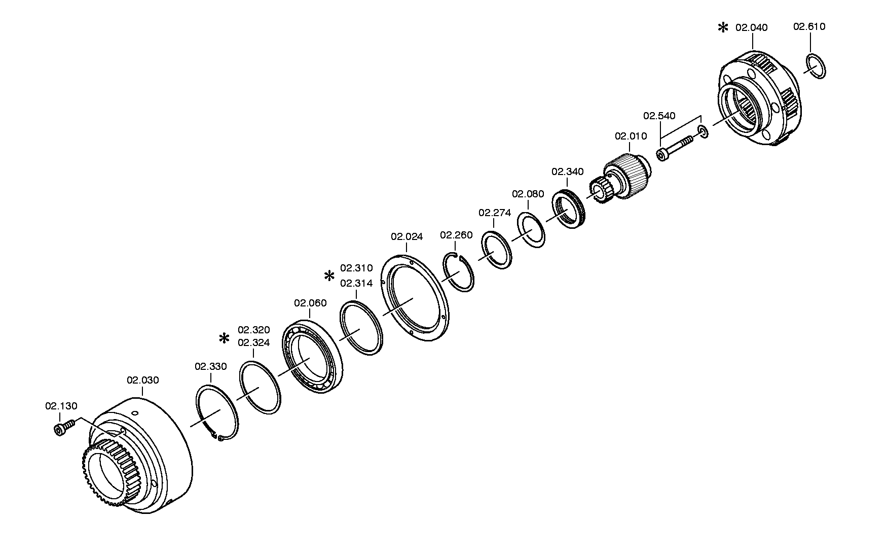 AX.ROLLER BEAR. 0635302129 ZF
