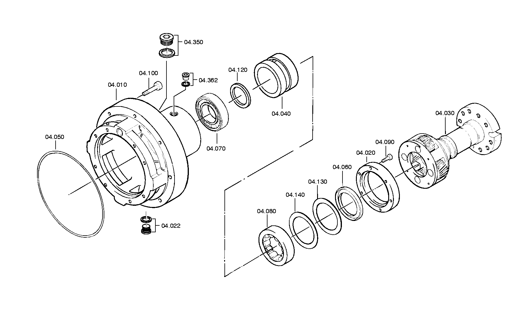 BEARING HOUSING 4161304336 ZF