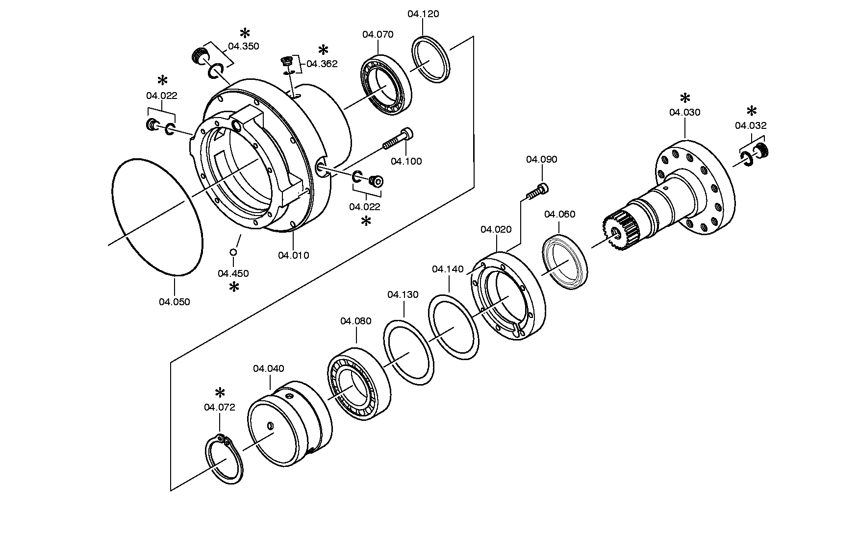 BEARING HOUSING 4161304402 ZF