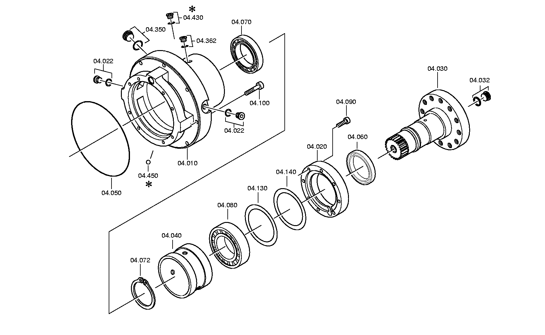 BEARING HOUSING 4161304338 ZF