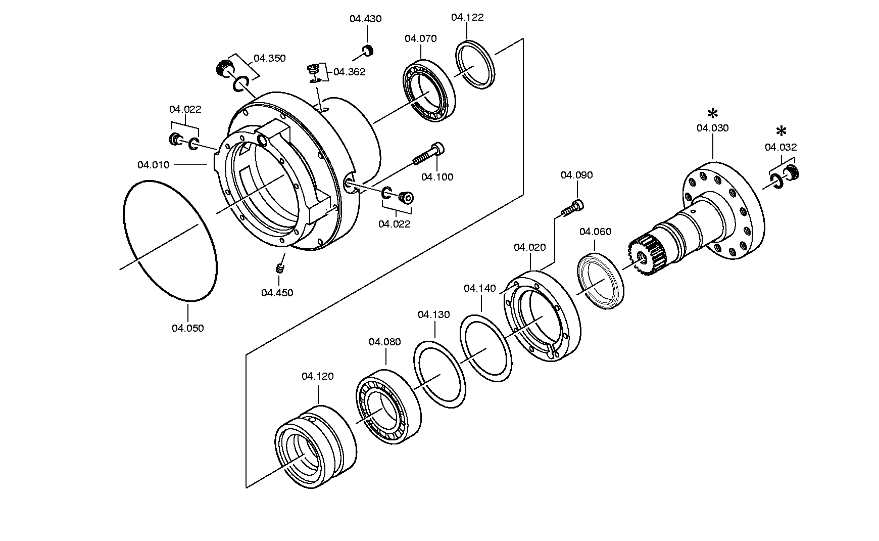 BEARING HOUSING 4161304359 ZF