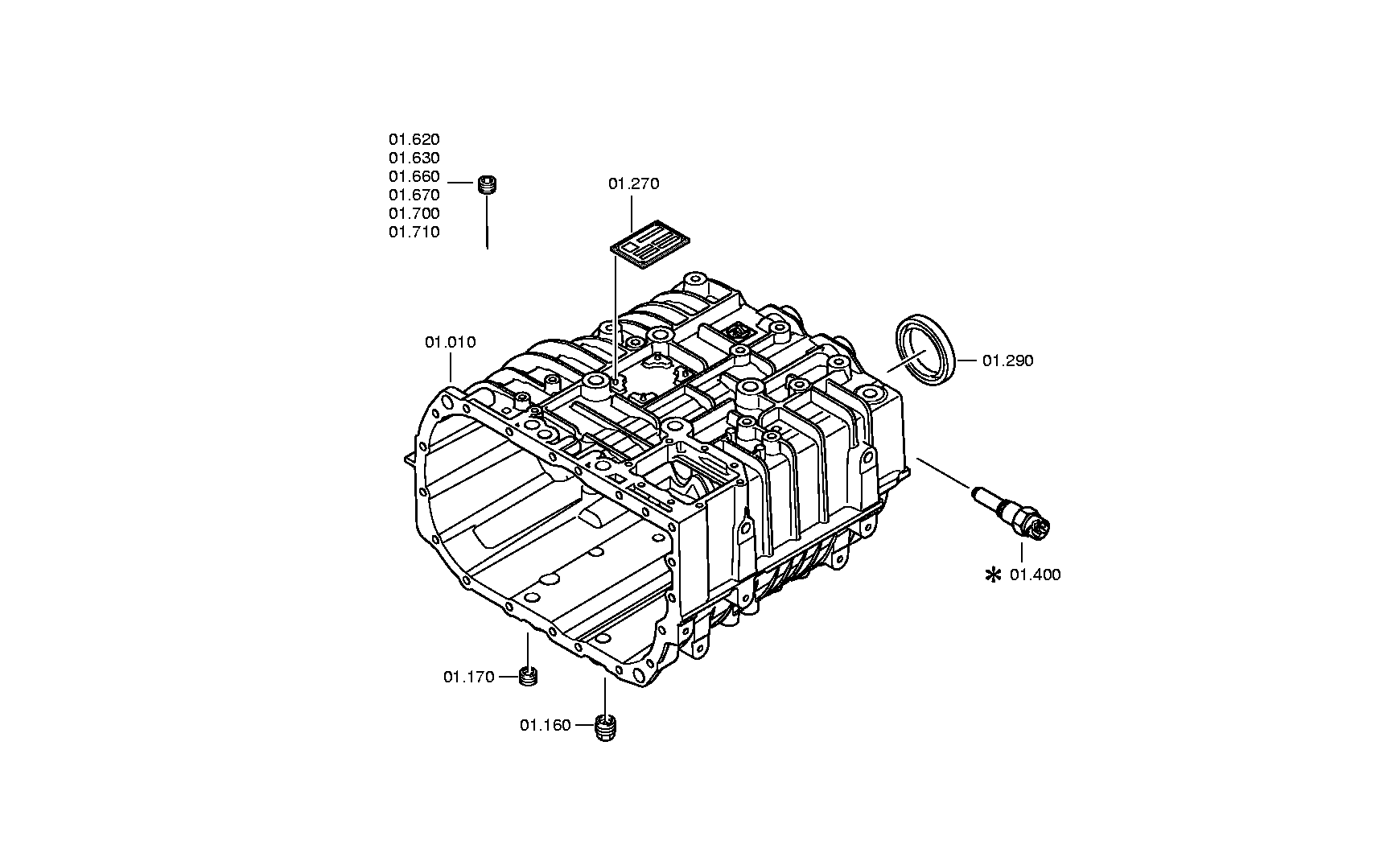 Корпус сцепления 1290201249 ZF