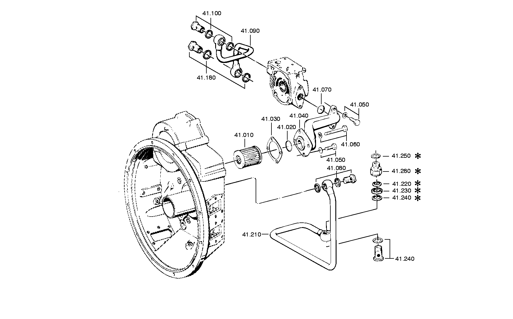 SUCTION TUBE 1246221001 ZF