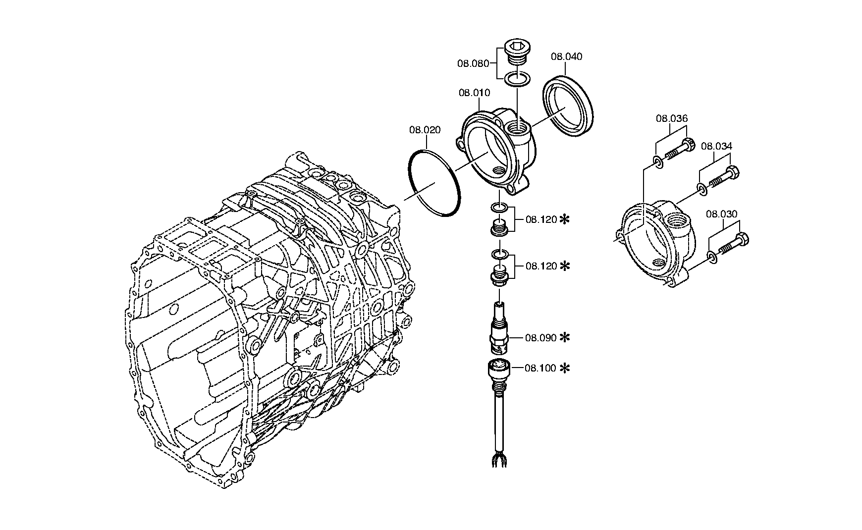 Болт с шестигранной головкой 0636010617 ZF