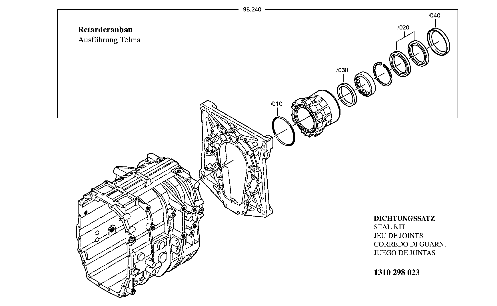 Комплект уплотнений 1310298023 ZF