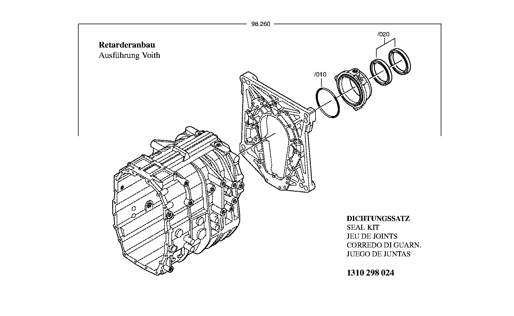 Комплект уплотнений 1310298024 ZF