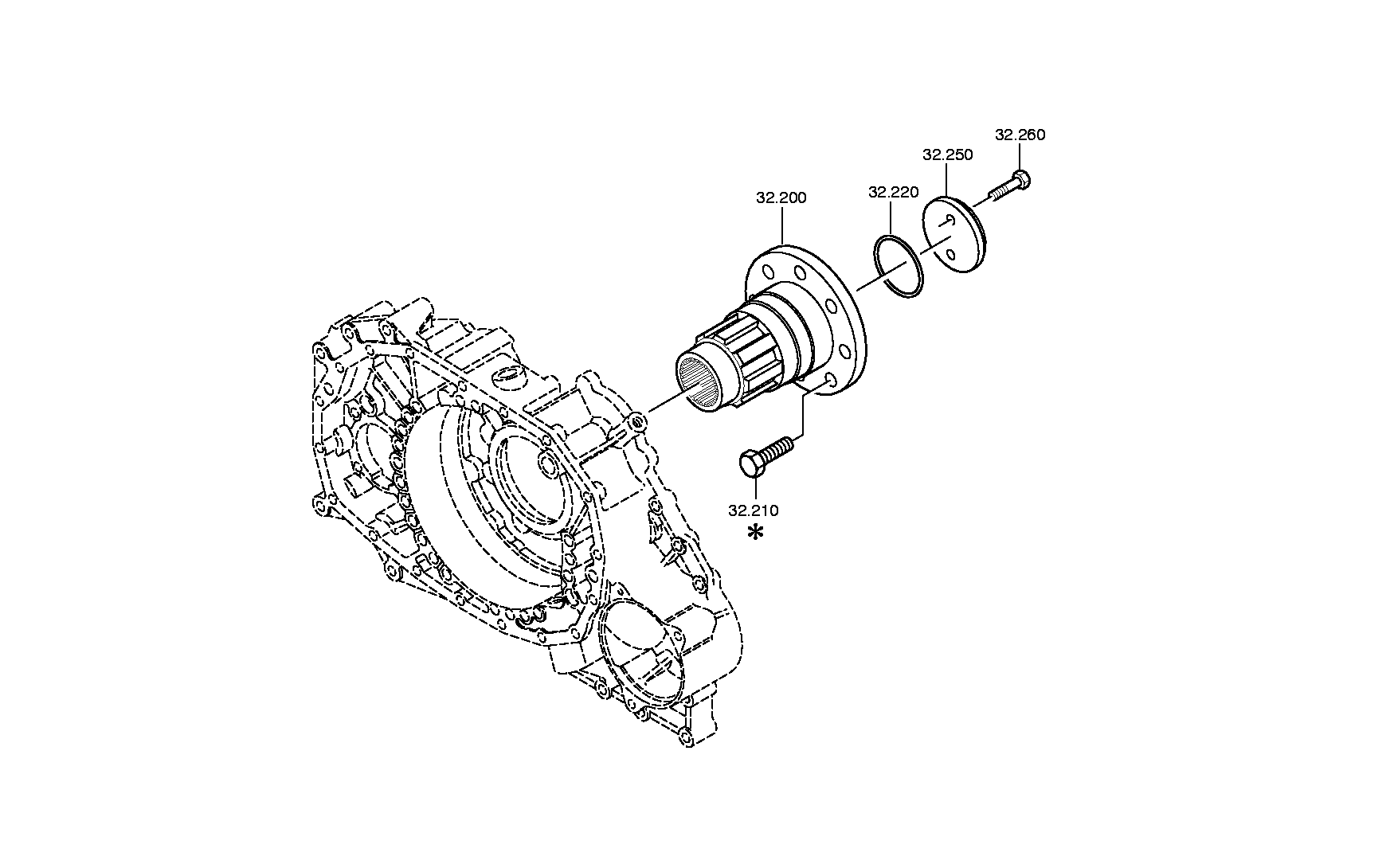 Фланец выходного вала 1304338112 ZF