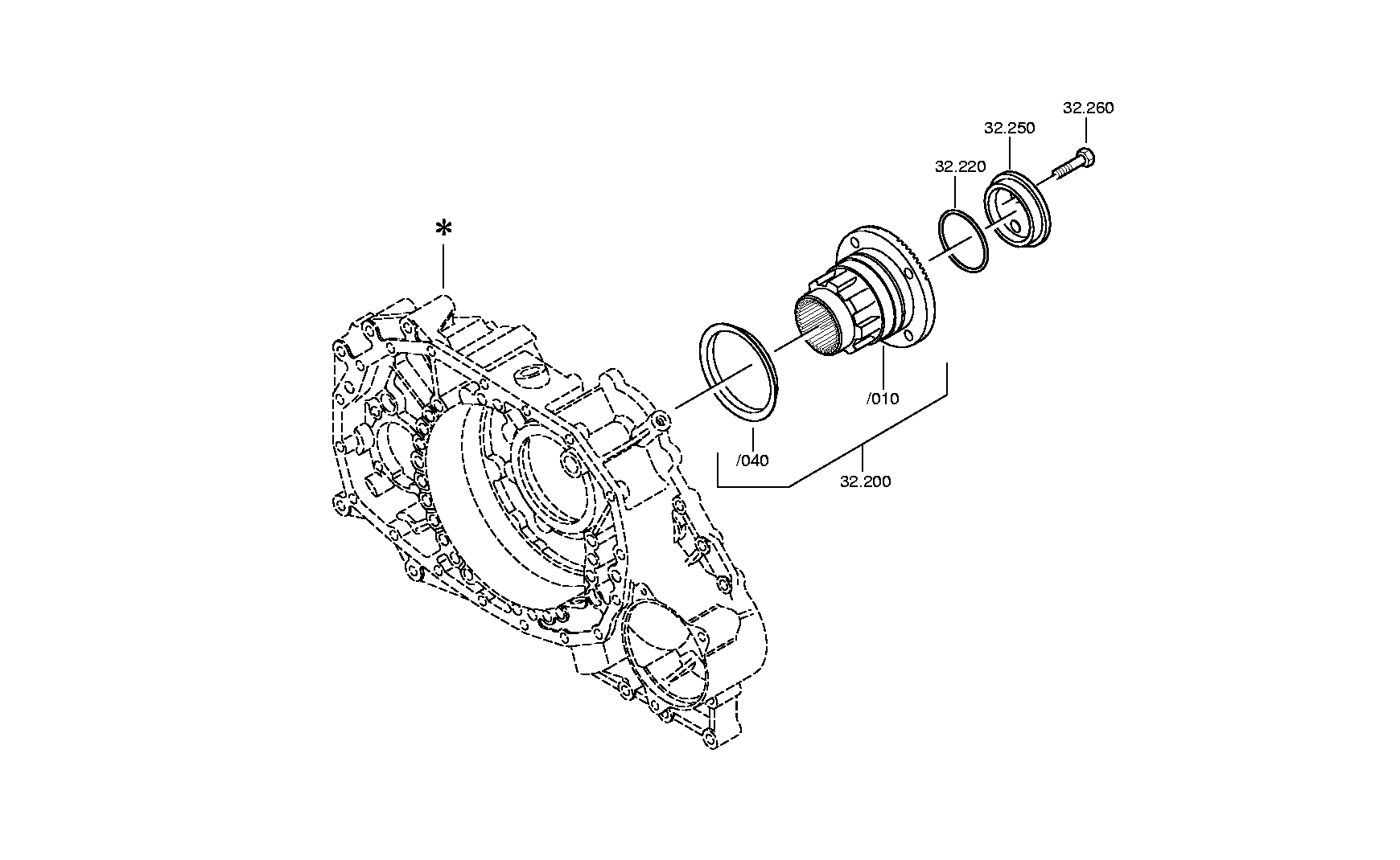 RING GEAR CARR. 1304332217 ZF