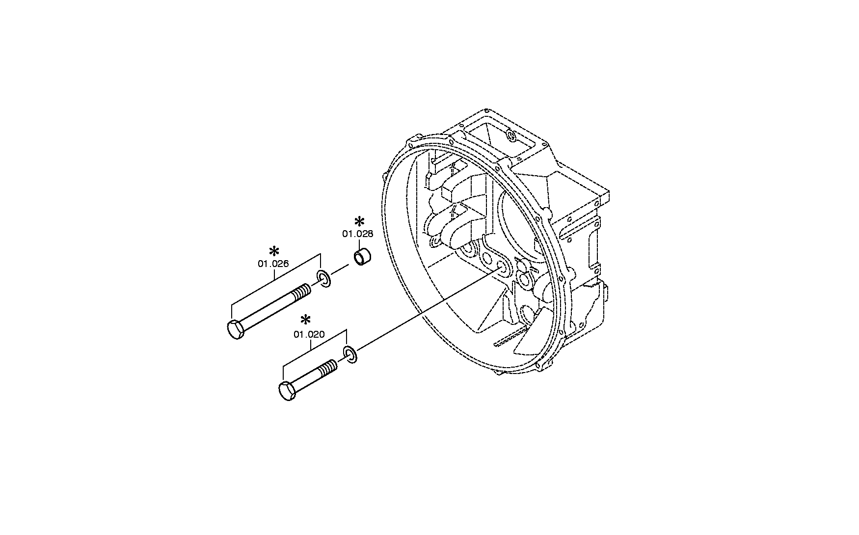 Болт с шестигранной головкой 0636020412 ZF