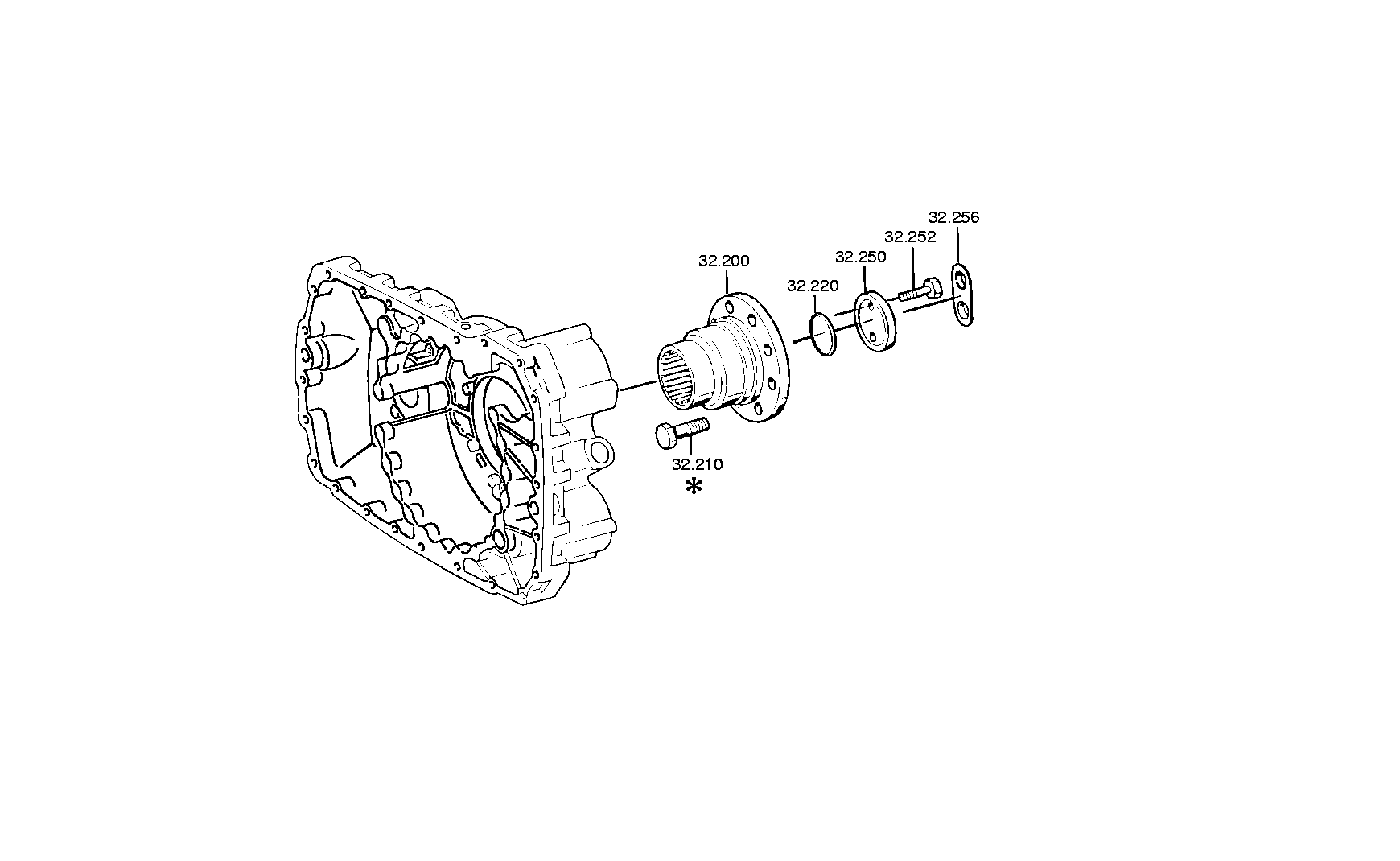 Болт с шестигранной головкой 0736010128 ZF