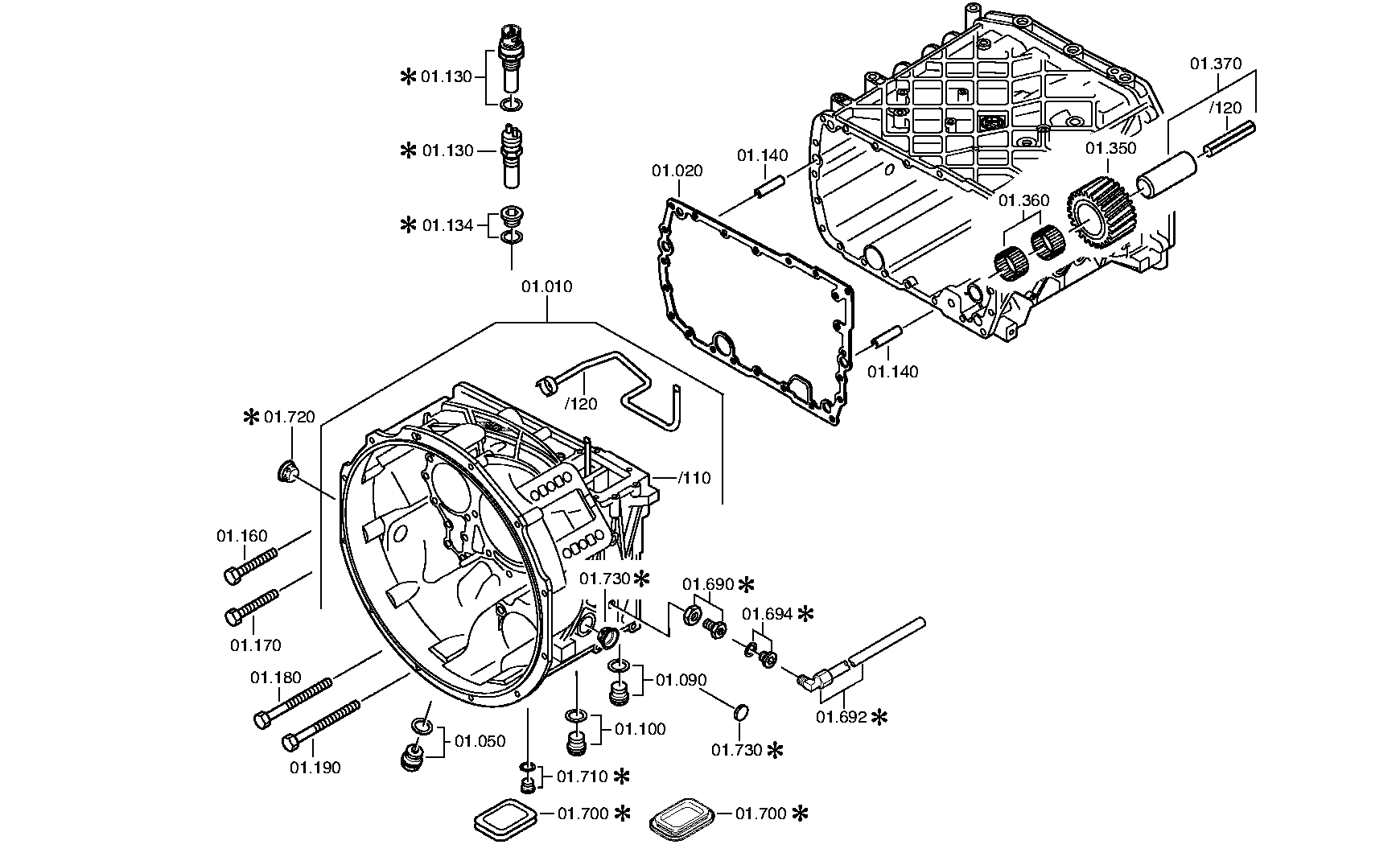 Корпус сцепления 1316301090 ZF