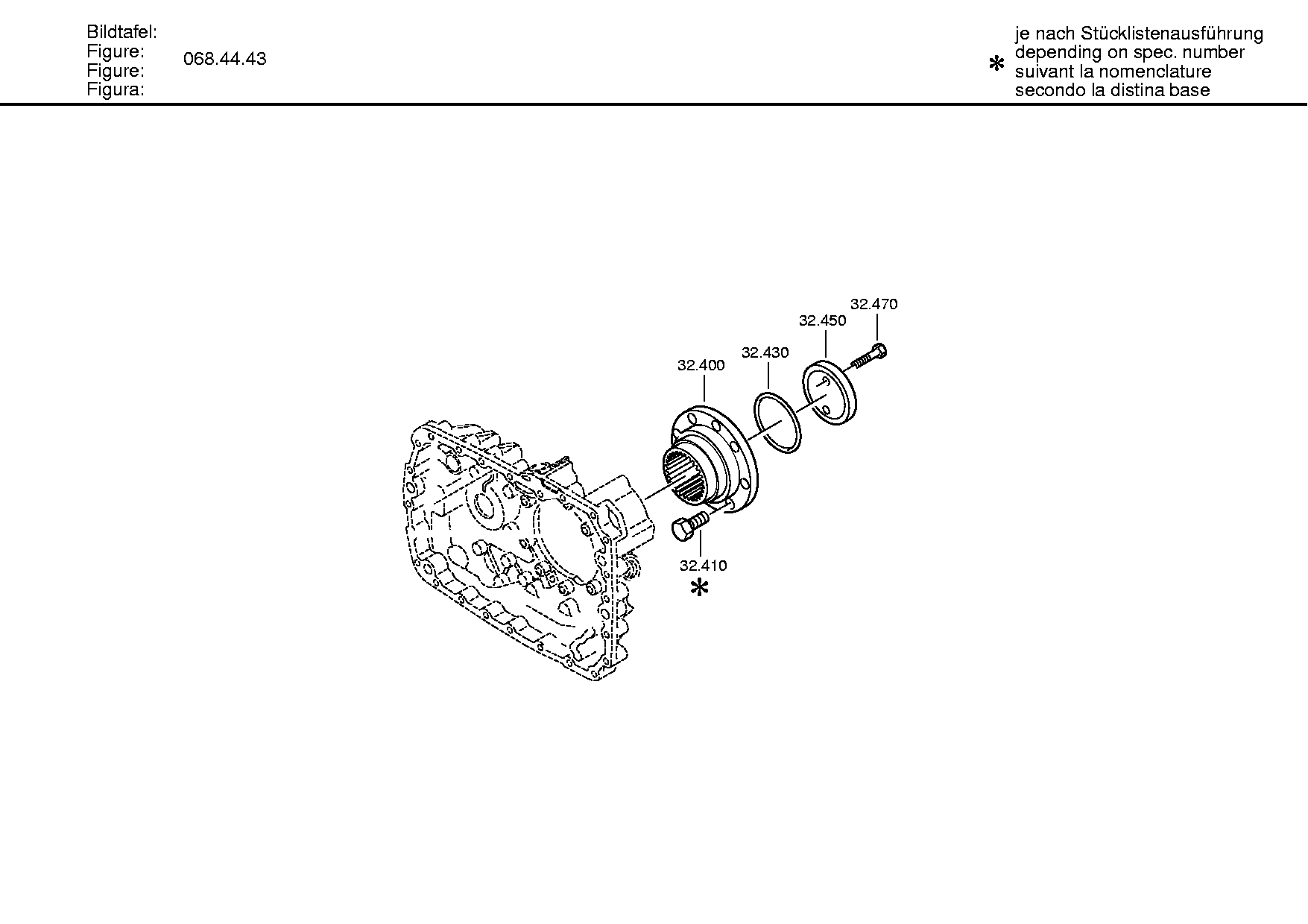 Фланец выходного вала 1297333108 ZF