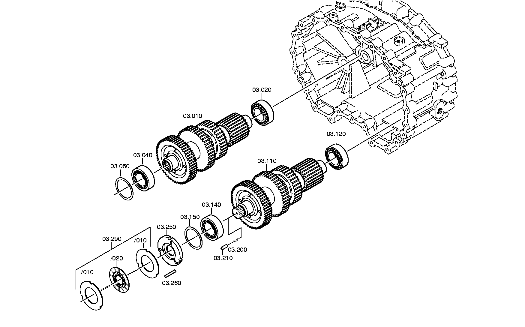 Промежуточный вал 1318203003 ZF