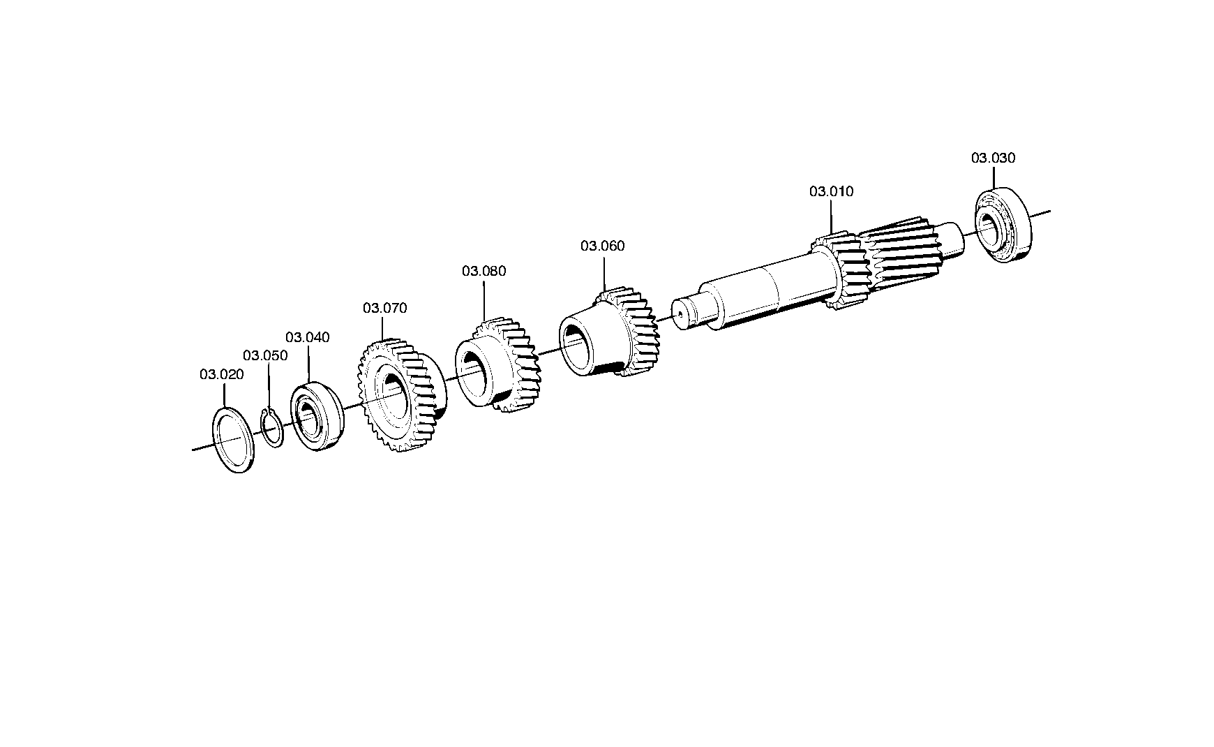 Косозубое зубчатое колесо 1296303035 ZF