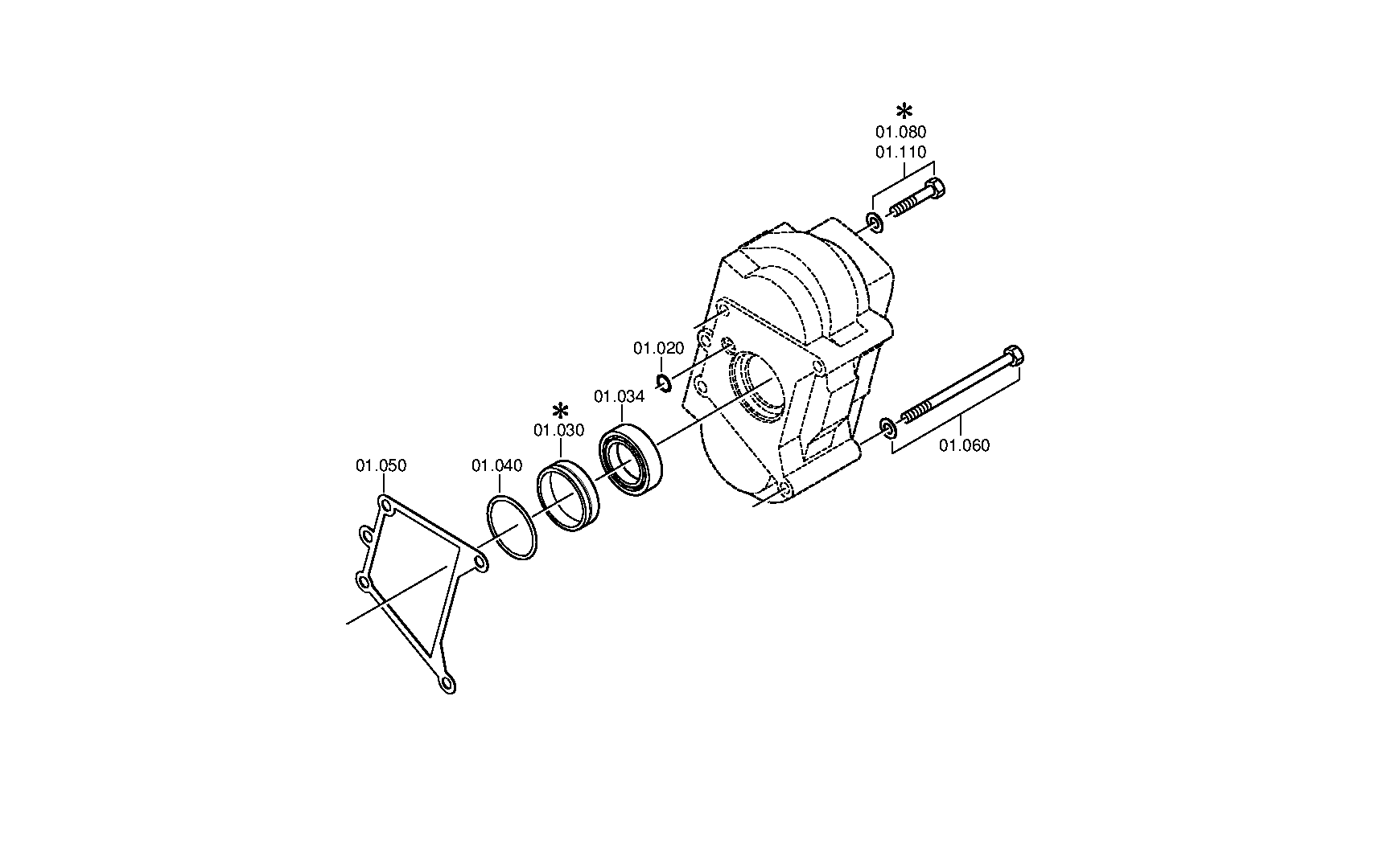 Болт с шестигранной головкой 0636011593 ZF