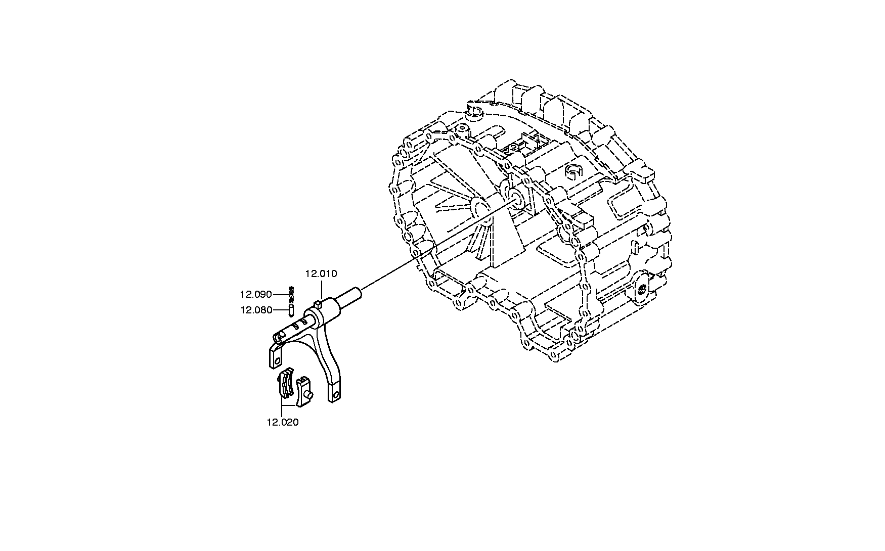 Вилка переключения передач 1329212001 ZF