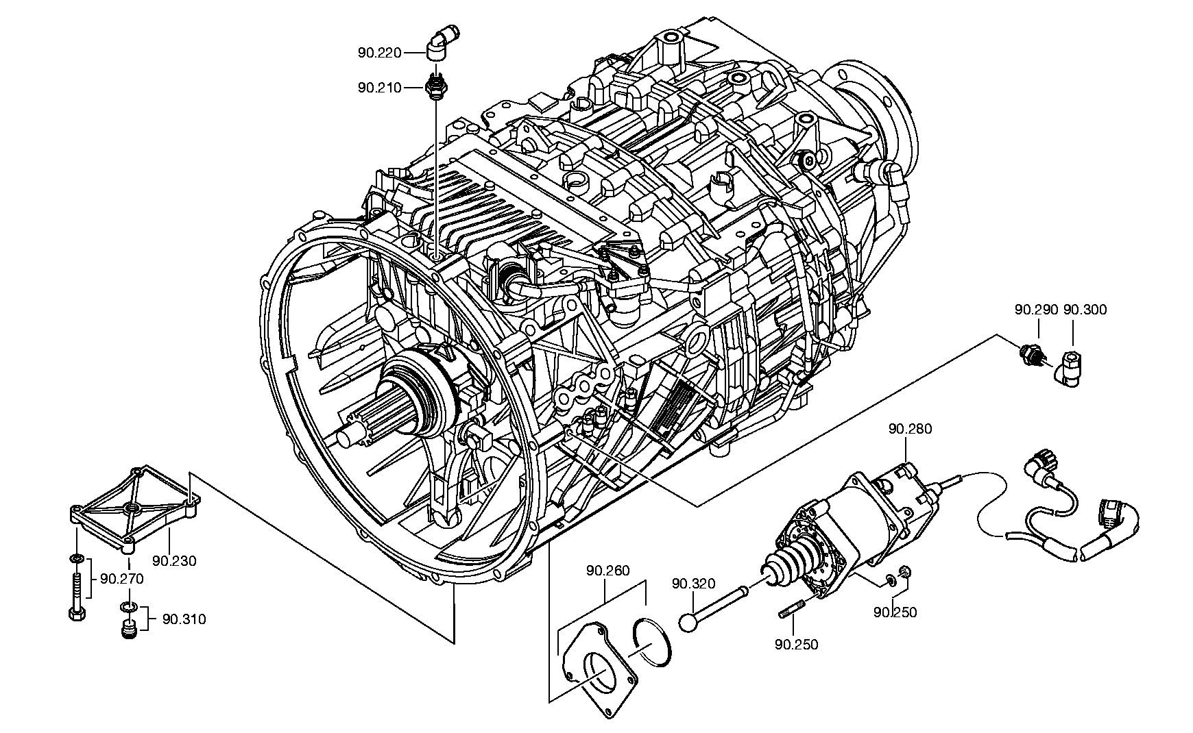 Болт с шестигранной головкой 0636010076 ZF