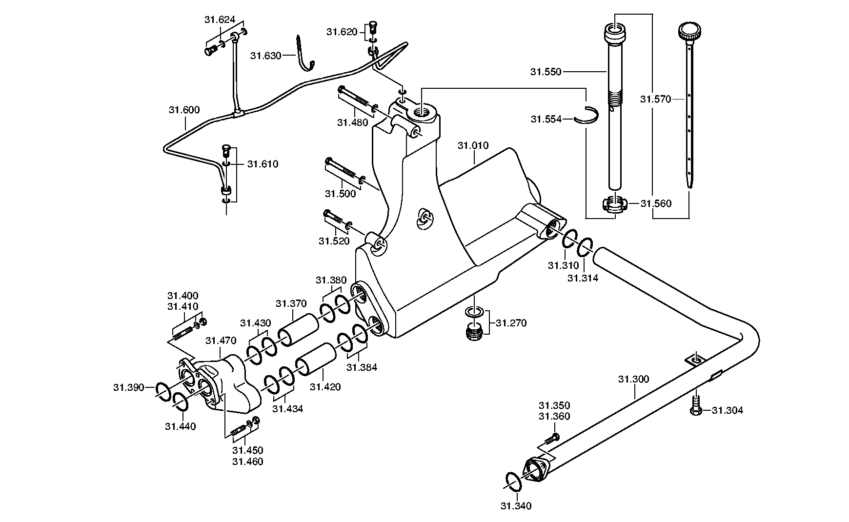 Трубопровод 4190231006 ZF
